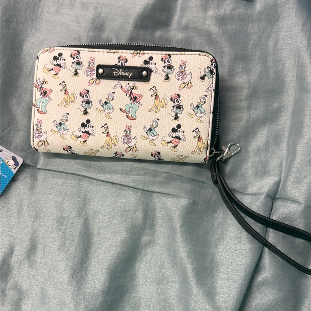 Disney Multicolor Character Pattern Wallet NWT - image 1